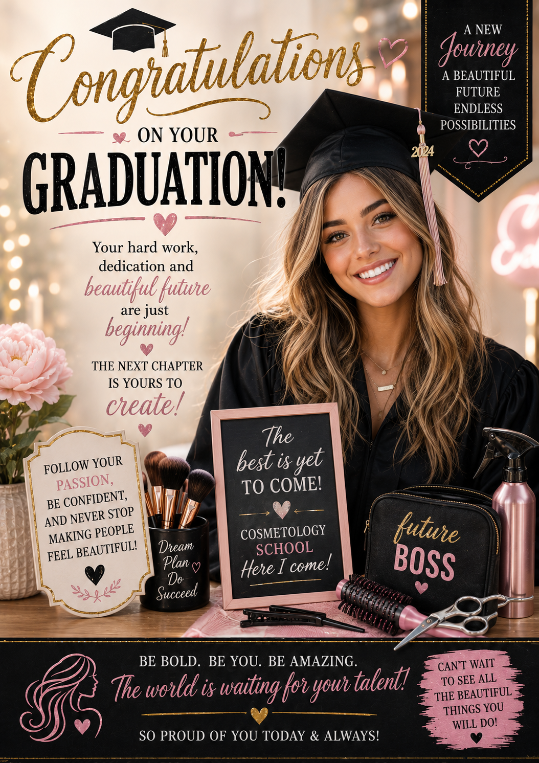 Cosmetology Graduation Card